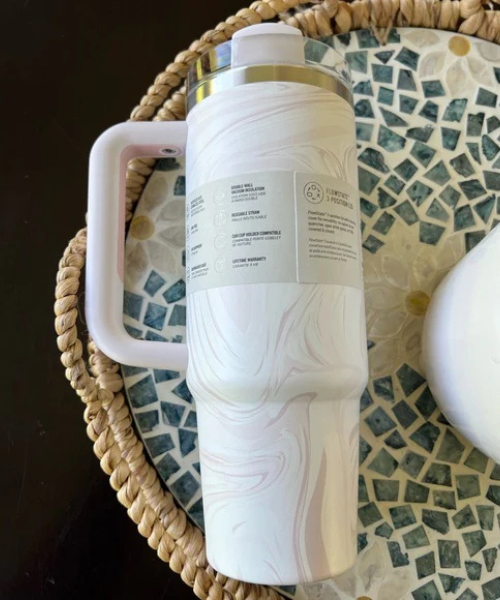 Stanley Beige Tumbler – Insulated Stainless Steel Travel Mug