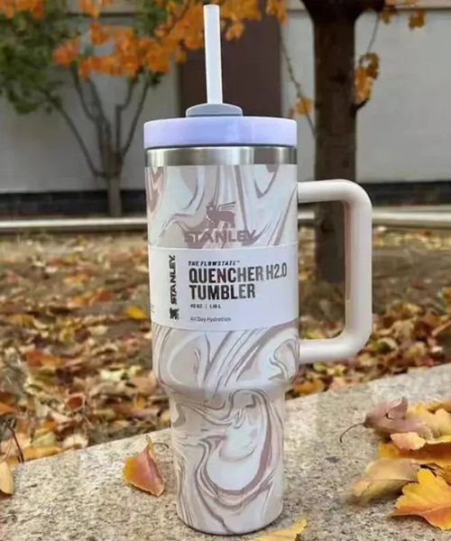 Stanley Beige Tumbler – Insulated Stainless Steel Travel Mug