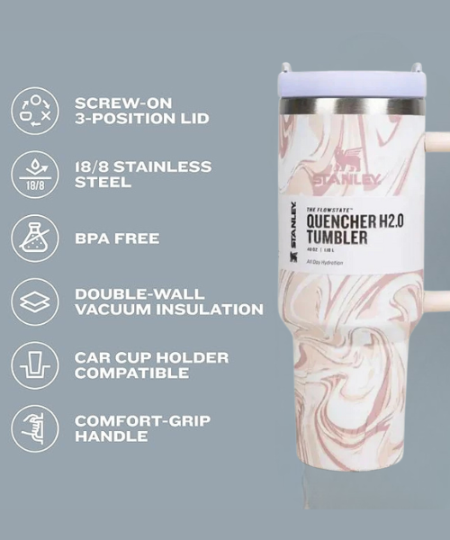 Stanley Beige Tumbler – Insulated Stainless Steel Travel Mug