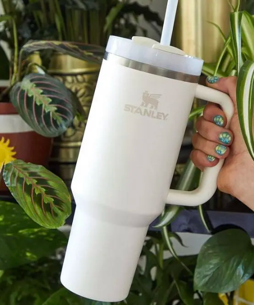 Galaxy Store Stanley 40oz White Stainless Steel Vacuum Insulated Tumbler with Lid & Straw - Hot/Cold