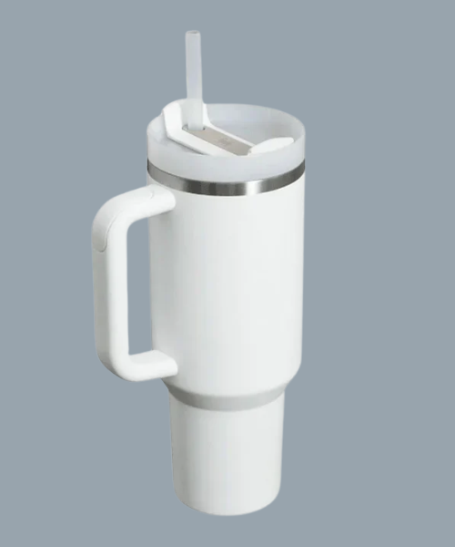 Galaxy Store Stanley 40oz White Stainless Steel Vacuum Insulated Tumbler with Lid & Straw - Hot/Cold