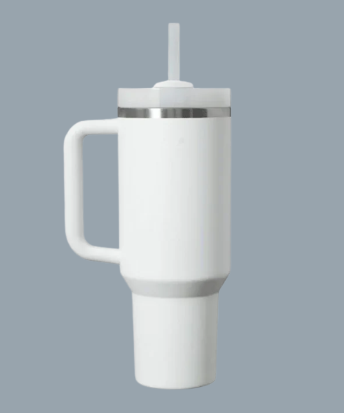 Galaxy Store Stanley 40oz White Stainless Steel Vacuum Insulated Tumbler with Lid & Straw - Hot/Cold